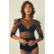 Urban Outfitter 夢幻薄紗抓皺荷葉上衣 Pretty Pleats Top