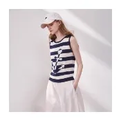 【Le Polka】撞色船錨針織背心-女
