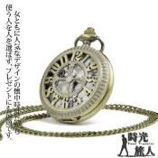 【全家行動購】【時光旅人】米奇造型復古翻蓋懷錶(數字鏤空雕花)