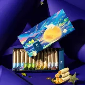 【青鳥旅行】織星守月-12入經典蛋捲禮盒(附提袋/紙盒)