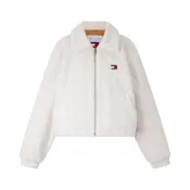 (店+)【TOMMY HILFIGER】DW0DW19523 毛絨潮流翻領溫暖短款絨感外套 女款
