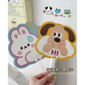 ∷๑【客製化】【扇子】 訂製pp 塑膠磨砂 卡通異形扇 廣告團扇 學校企業醫院 明星周邊 演唱會扇