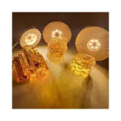 (店+)實木LED燈座 LED燈座 燈座 木燈座 水晶燈座 USB 球燈座 水晶球底座 發光燈座 暖光 USB燈座 實木底座