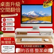 【增高架】筆電墊高底座 雙層壓克力螢幕增高架 60cm 電腦顯示器支架 辦公桌面收納置物架 筆電墊高底座