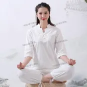 『哆啦A夢百寶袋』👀下殺佛系純棉禪修服女中國風禪意瑜伽服禪服男套裝居士打坐衣服兩件套