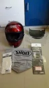 SHOEI XR-1100 魂動紅 L 無頭頂內襯 (勿下標請看說明)