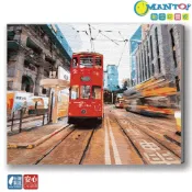 (店+)【Manto】香港叮叮車-台灣製DIY數字油畫|大尺寸更好畫