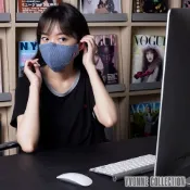 YVONNE COLLECTION 奈米防護立體口罩-SPORTINGTEX (竹纖維藍細條紋)