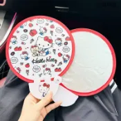 🎈蝦皮精選🎈HelloKi 攝道具迷你便攜 反光板扇子兒童 tty摺疊扇子 玩具團扇古風拍