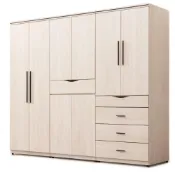 (店+)【新荷傢俱工場】26W 077 麗寶白雲橡2.5X7尺雙吊衣櫥 2.5尺X7尺中抽雙吊衣櫥 2.5X7尺四抽衣櫥 衣櫃