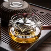 📦臺灣出貨360度耐高溫玻璃茶壺可旋轉單壺小青柑泡茶茶具套裝煮茶壺逍遙壺