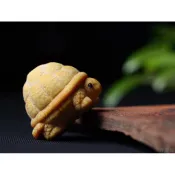 擺飾 茶寵 貔貅擺件 手柄 手把件 石雕龜 實心竹高殼長壽龜盤玩手把件 送禮送長輩竹雕擺件 茶寵