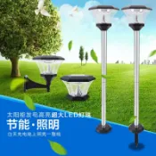 拾光藏寶閣 【太陽能防水】草坪燈 庭院燈 景觀燈 花園燈 柱子燈 地插燈 壁燈 戶外防水 免佈線 自動感應 圓形設計 裝飾照明 家用庭院必備