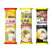 三寶 棒狀聯名款豚骨拉麵 丸幸拉麵中心/丸星拉麵/長濱No.1拉麵 2人份(麵條/快煮麵/即食麵)