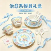 🎀臺灣出貨🎀HelloKitty美樂蒂餐具套裝家用米飯碗盤勺子筷子可愛少女心兒童