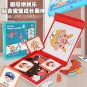 🎭換裝五官人物磁性貼 拼圖邏輯思維益智 木製玩具兒童早教啓蒙 換裝 拼拼看 益智教具 拼板訓練思 考手眼協調 公主換裝