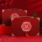協貿國際日用品生活6館 結婚禮金錢盒提親訂婚彩禮聘禮箱子定婚聘金10萬女方備婚陪嫁用品