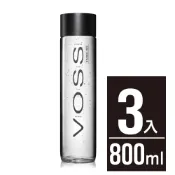 【VOSS芙絲】挪威頂級氣泡水(800ml玻璃瓶x3入)
