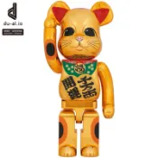官方正品 庫柏力克 BE@RBRICK 日本東京限定 金色招財貓 開運・千万両 1000％