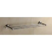 (店+)【T8722-60】304不鏽鋼重磅加厚髮絲毛巾桿 61cm-雙桿霧面.浴巾架.拉絲.工業風.衛浴.浴室.毛巾架.置物 雙1