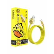 【PowerRider】G.Duck小黃鴨 USB-Type / USB-Lightning 快充數據線 黃色