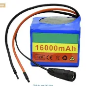 鴻運通商行 3S3P 12V 16.0Ah電池組18650鋰離子12V 16000mAh DC12.6V超大容量