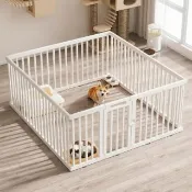【匠俱】寵物圍欄110x120x65cm DIY自由組合加高寵物圍欄 狗狗室內防護欄 小型犬遊戲隔離柵欄 家用防護柵欄