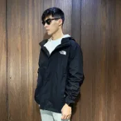 美國百分百【全新真品】THE NORTH FACE 防風外套 TNF VENTURE 外套 logo 黑色 CD33