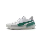 (店+)【PUMA】193663-02 PUMA彪馬 Clyde Hardwood 圓頭系帶 織物 低幫 籃球鞋 男女同款 白綠