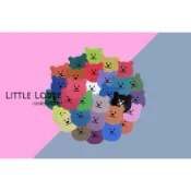 ［Little love］大頭小熊貼、信封封口貼、防水貼紙、禮物貼、手帳本貼紙（2.8x3cm)1枚