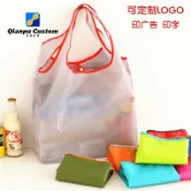 《客製化》折疊購物袋 創意糖果色 折疊環保袋 肩挎便攜購物袋 超市手提收納袋 印LOGO 千普訂製