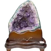【恬芯晶品】5.35kg精選巴西金型紫水晶洞新居財位擺設OK20(紫鈦晶晶洞開運招財招貴人開業財位新春禮物)