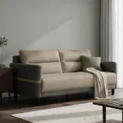 【IHouse】小戶型 3人座188cm高背貓抓皮沙發 (小沙發/2人沙發/3人沙發/沙發床)