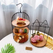 (店+)黑木系列 鳥籠展示架 點心架 陳列架 蛋糕盤 杯子蛋糕架 點心盤 下午茶托盤 甜點架 婚禮佈置 道具 飾品展示架