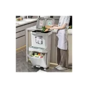 (店+)免運 雙層/三層 廚房垃圾桶 家用腳踏式多層帶蓋分類垃圾桶 幹濕分離廚余垃圾收納桶 分類垃圾桶 迴收垃圾桶 廚餘桶
