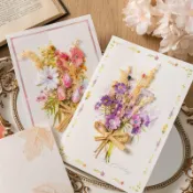 💖精美創意手工乾花感恩教師節賀卡商務生日祝福感謝送老師禮品卡片