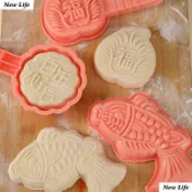 【臺灣出貨 免運】蝴蝶福字花邊豬動物魚壽桃麪食饅頭造型模具月餅模具模子造型模
