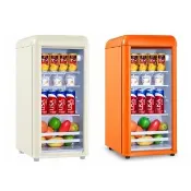 SongSH 72L迷你玻璃門冷藏冰箱 5-10°C壓縮機小冰箱 飲料冰箱 保鮮冰箱 宿舍辦公室家用冷藏櫃