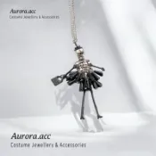 Aurora.acc｜首爾女孩 長項鏈｜附 收納袋 擦拭布 耳堵｜娃娃項鏈 長款項鍊 長鏈 鋼鏈 疊戴項鍊 雙層鏈 網紅