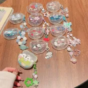 喜挖2店 可愛立體卡通魚適用OPPO Enco AIR藍星星掛飾oppo EncoAIR2耳機殼
