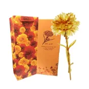 (店+)創藝正品24K純金箔康乃馨 附精美手提袋(金箔花 母親節禮物 附檢驗卡 謝師禮送禮 純金康乃馨)