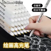 學習搭檔🐧Touchmark高光筆白色金/銀/3支繪畫美術提亮油漆筆黑卡紙學生手繪