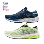 Mizuno 美津濃【授權經銷】男款 慢跑鞋 WAVE SKYRISE 5 一般型 藍J1GC240951 綠952
