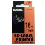【CASIO 卡西歐】標籤機專用色帶-18mm紅底黑字(XR-18RD1)