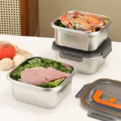寶樟通訊24H出貨 不銹鋼餐盒提把便當盒 不銹鋼飯盒 保鮮盒 便當盒 學生餐盒 野餐外帶 食品級304保鮮盒 冰箱專用密封收納小魏媽咪
