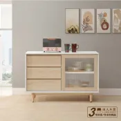 【日本直人木業】綠建材彩妝板長虹玻璃121CM廚櫃