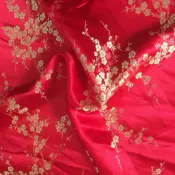 ［銘布］梅花織錦緞 桌旗 桌巾 旗袍 中國服 抱枕 椅墊套 紅包 香火袋 宗教宮廟 喜慶 尼龍織錦緞布料