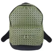 ISSEY MIYAKE 三宅一生 BAOBAO  軍綠色壓印方格後背包
