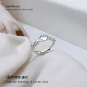 Aurora.acc｜瑪佩爾 公主 皇冠 戒指 開口戒 食指戒 指環｜送耳扣收納袋擦拭布｜奧蘿菈飾品｜小眾款 小紅書