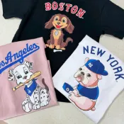  實體店-New Era LA MLB NY 洋基 棒球聯名衣 大麥町 臘腸狗 法鬥 波士頓 圓領 上衣 短袖 男女款